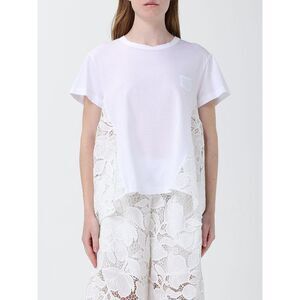 Meimeij Women Cotton And Macrame T-Shirts Meimeij